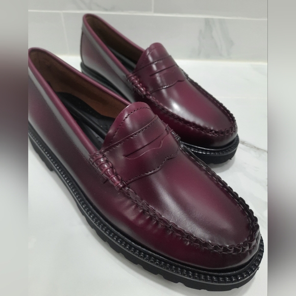 GH BASS WHITNEY SUPER LUG WEEJUNS LOAFER 8 M WINE RED - Picture 13 of 14